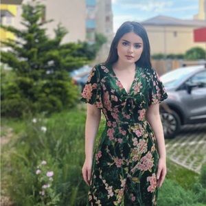 Green 1950s Velvet Vintage Jumpsuit